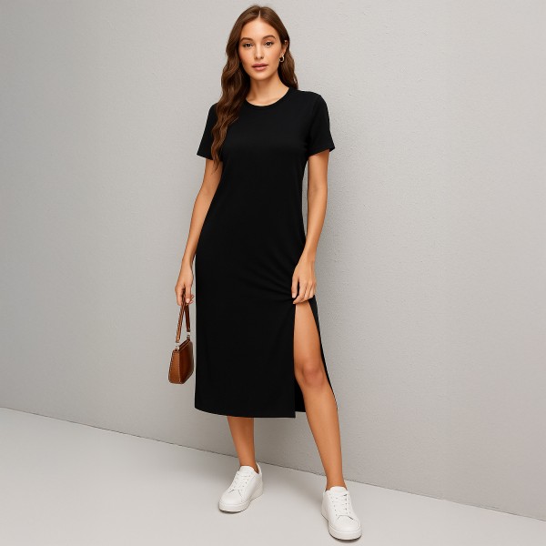 Lía – Vestido T-Shirt Midi Casual