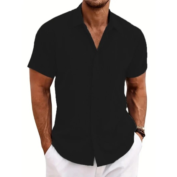 Luca – Camisa de Verão Masculina em Linho Misto