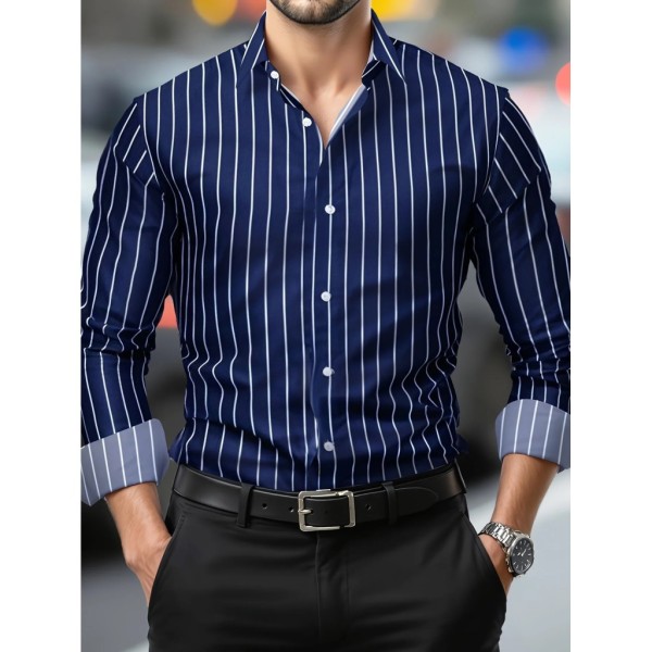 Vittorio – Camisa Slim Fit às Riscas