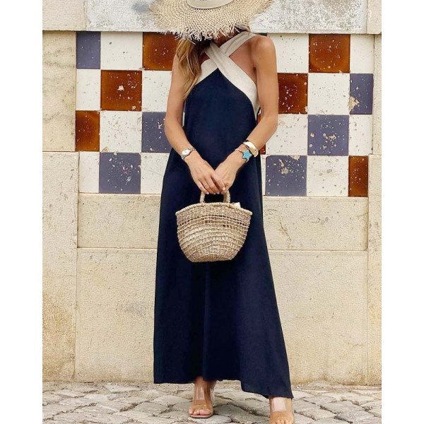 Elena – Vestido Comprido com Decote Cruzado