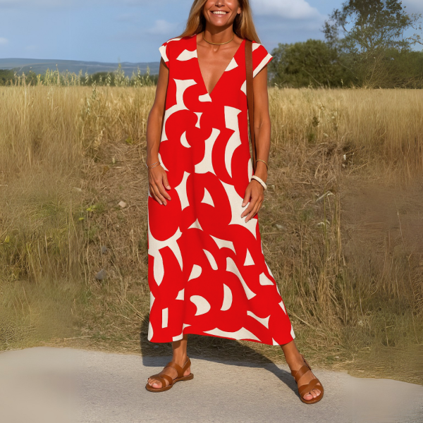 Isabella | Vestido fluido com decote em V