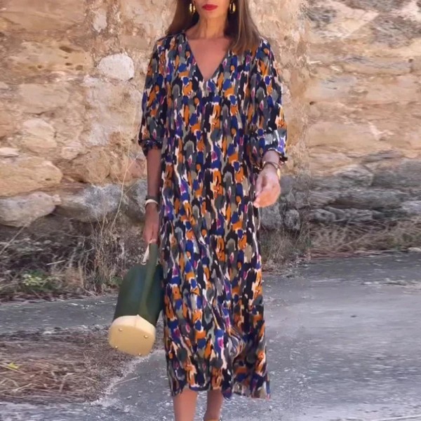 Vera – Vestido Estampado com Elegância