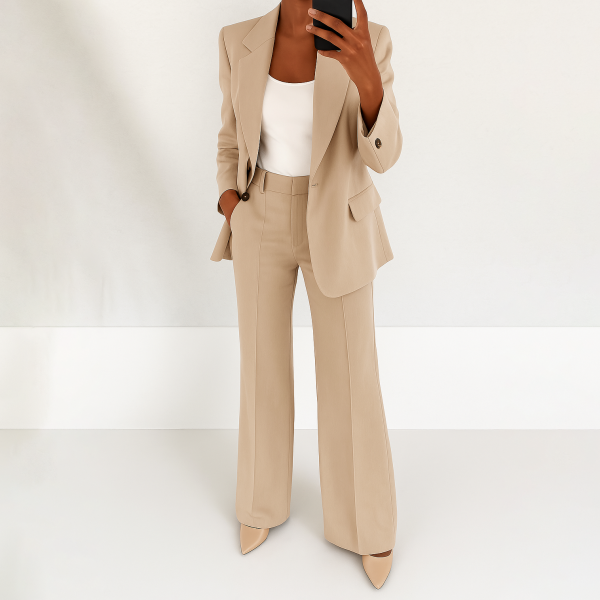 Léa – Conjunto Clássico de Blazer e Calças
